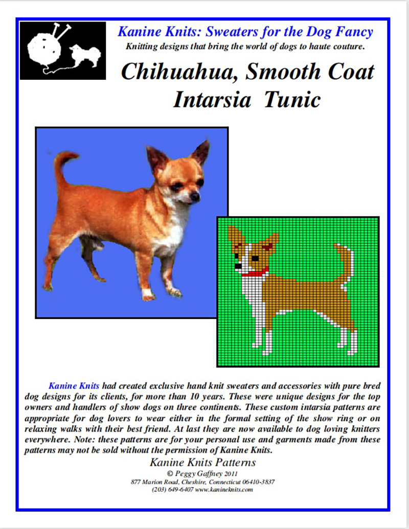 Chihuahua Smooth Coat Knitting Pattern